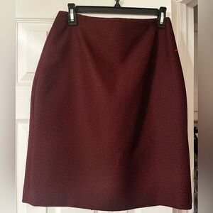 Elegant Red and Black Women's Pencil Skirt